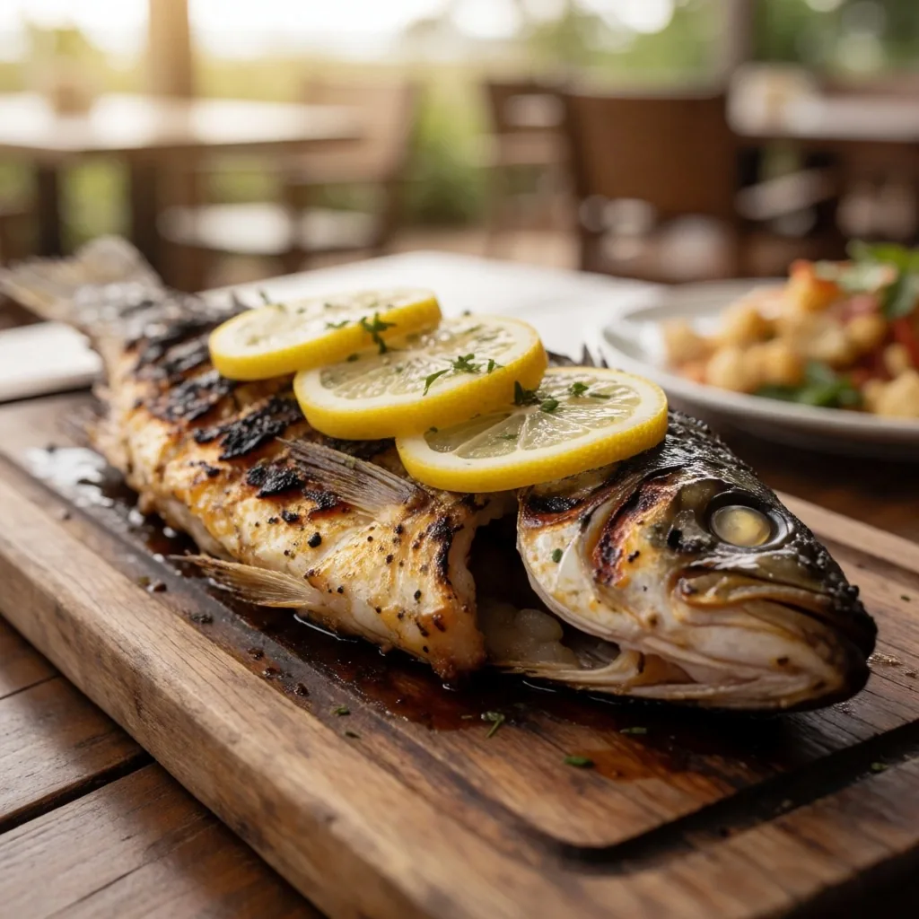 Pescado de río a la parrilla, plato típico de la gastronomía litoraleña