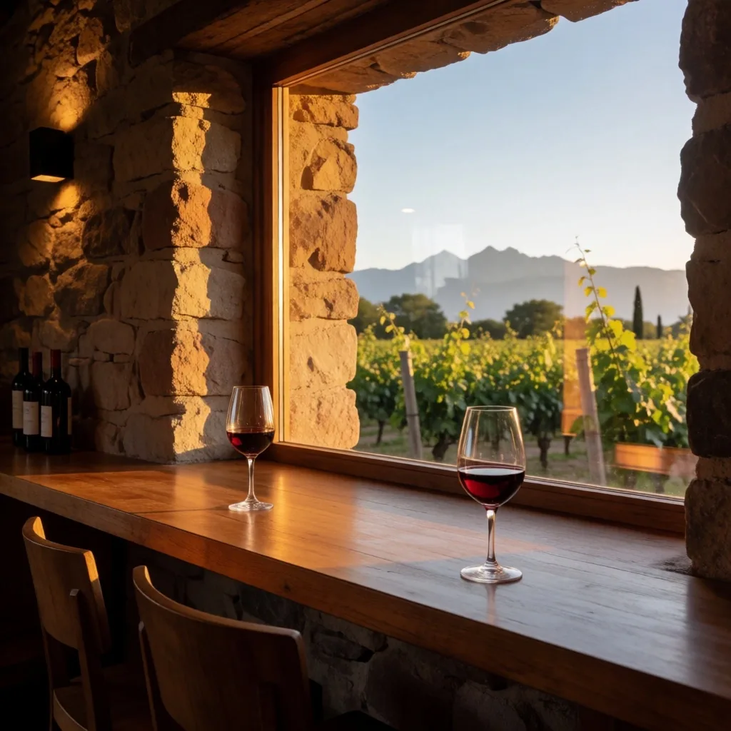 Sala de degustación accesible en bodega de Mendoza